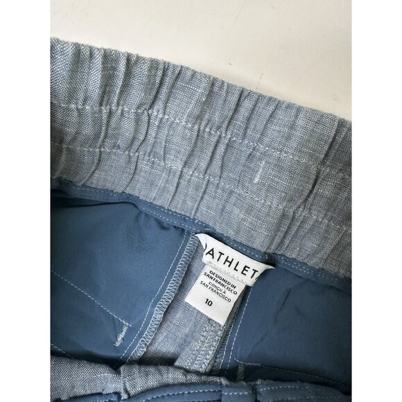 Athleta Cabo Linen Wide Leg Pants in Blue Size 10 - Picture 5 of 10